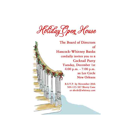 CHRISTMAS STAIRCASE CUSTOM INVITATION