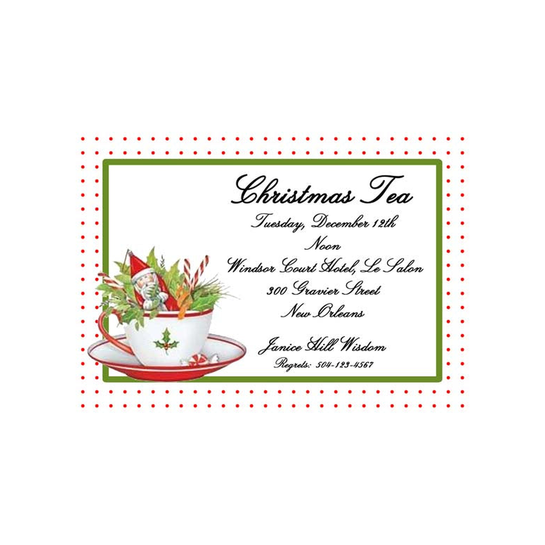 CHRISTMAS TEACUP CUSTOM INVITATION