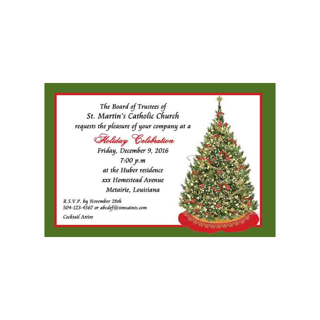 CHRISTMAS TREE CUSTOM INVITATION