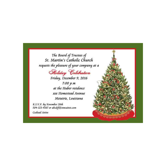 CHRISTMAS TREE CUSTOM INVITATION
