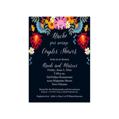 CINCO DE MAYO FLOWERS CUSTOM INVITATION