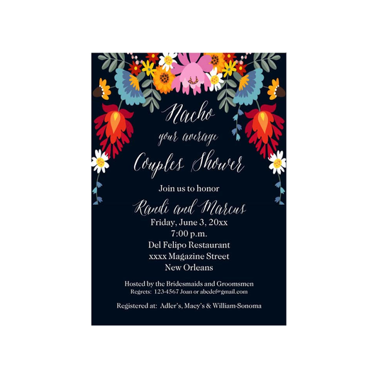 CINCO DE MAYO FLOWERS CUSTOM INVITATION
