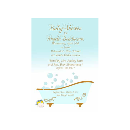 CLAWFOOT TUB CUSTOM INVITATION
