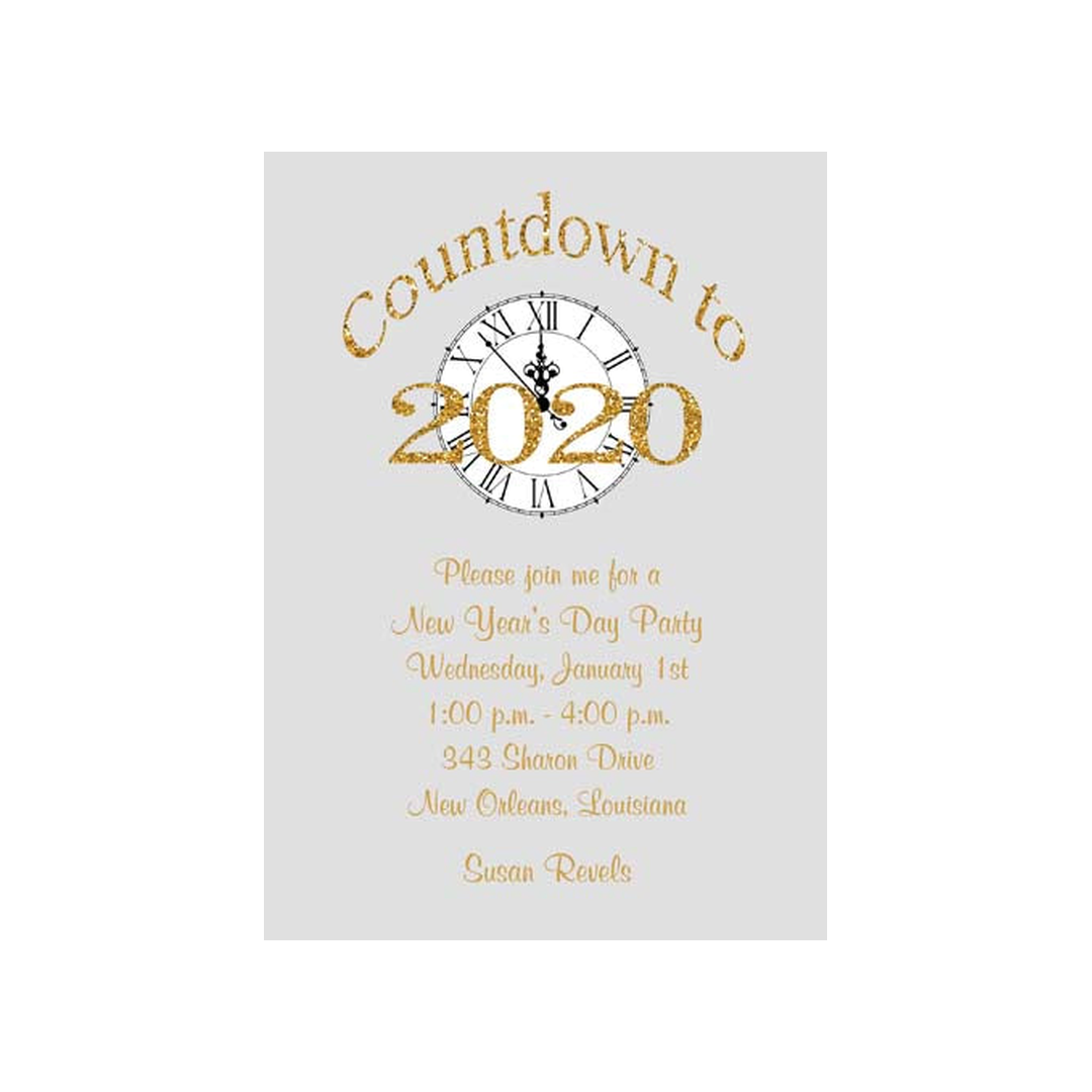 CLOCK AT MIDNIGHT CUSTOM INVITATION