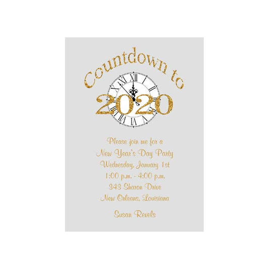 CLOCK AT MIDNIGHT CUSTOM INVITATION