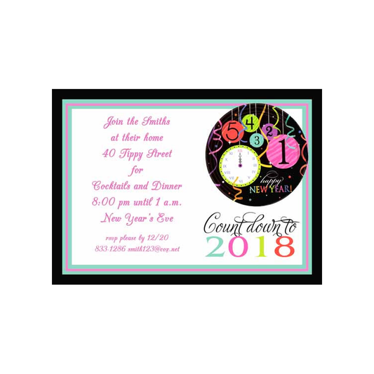 CLOCK COUNT DOWN CUSTOM INVITATION