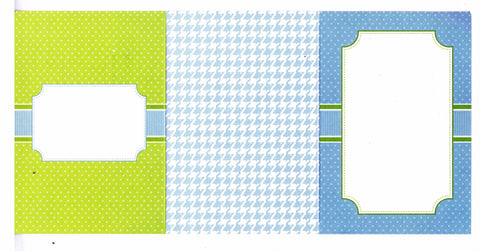 BLUE AND GREEN TRIFOLD - BLANK INVITATION