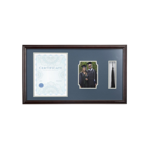 COLLEGE DIPLOMA AND TASSEL GRADUATION FRAME