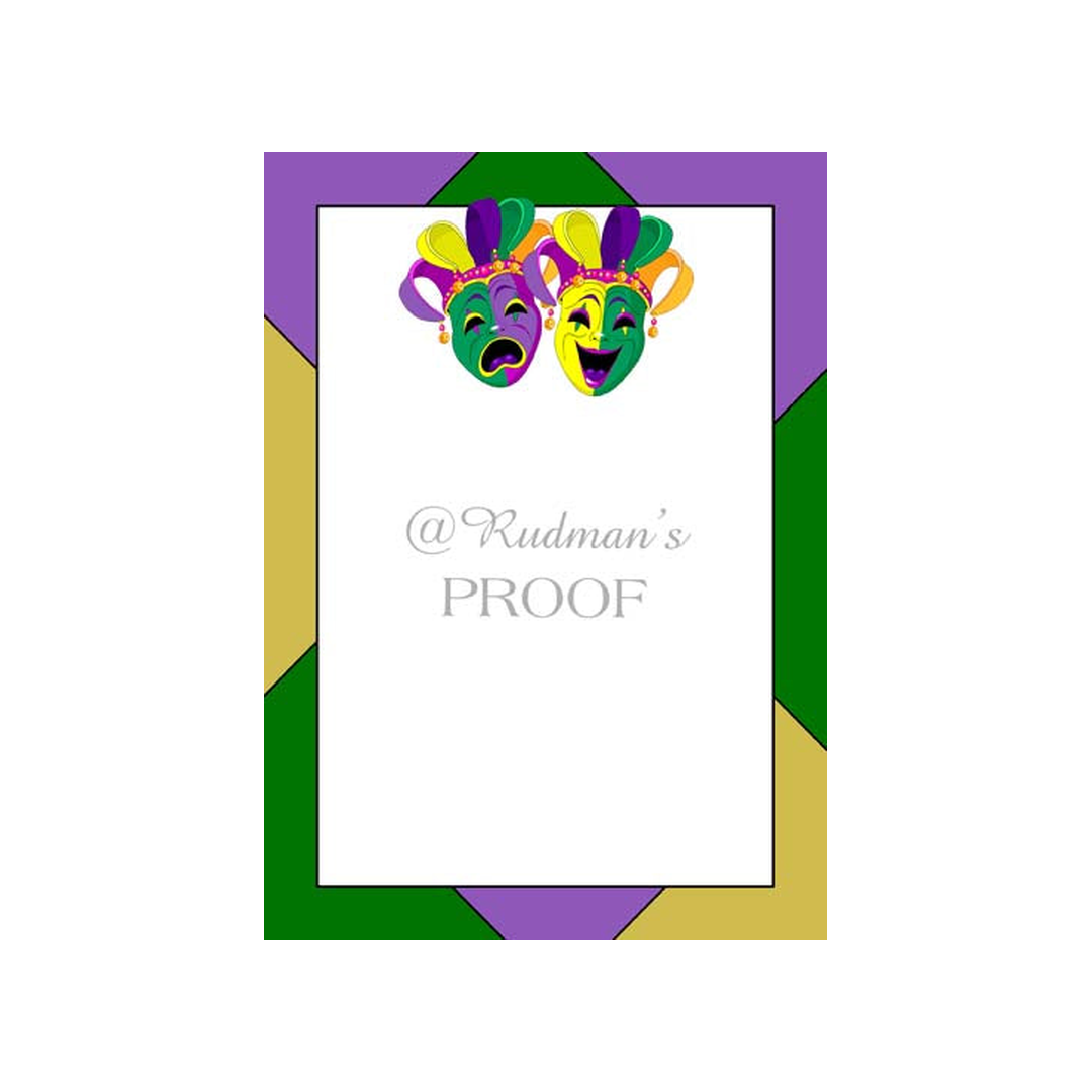 COMEDY AND TRAGEDY CUSTOM INVITATION