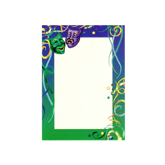 COMEDY & TRADEGY MASKS - BLANK STOCK INVITATION