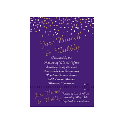 CONFETTI AND WORD GLITTER CUSTOM INVITATION