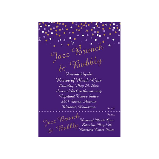 CONFETTI AND WORD GLITTER CUSTOM INVITATION