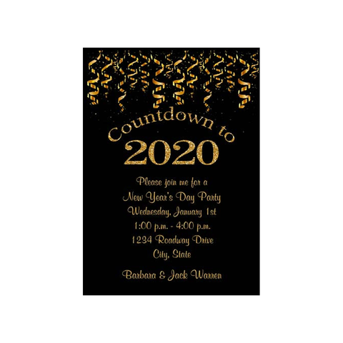 COUNTDOWN TO 2020 CUSTOM INVITATION