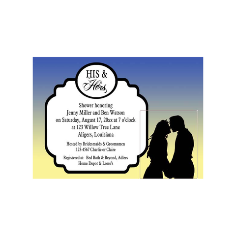 COUPLE IN MOONLIGHT CUSTOM INVITATION