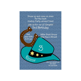 COWBOY - COWGIRL HAT CUSTOM INVITATION