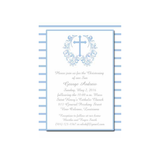 CROSS WITH FILIGREE WREATH CUSTOM INVITATION