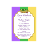 CROWN AND LARGE BANDS OF COLOR CUSTOM INVITATION