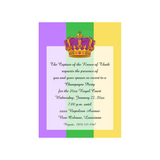CROWN AND LARGE BANDS OF COLOR CUSTOM INVITATION
