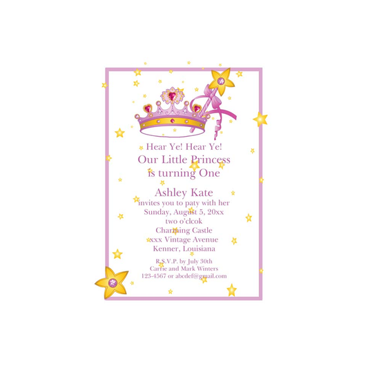 CROWN AND SEPTOR CUSTOM INVITATION