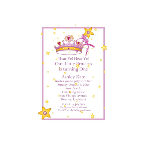 CROWN AND SEPTOR CUSTOM INVITATION