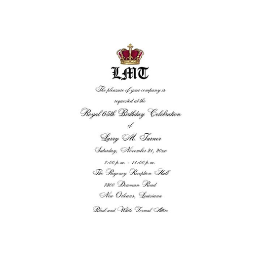 CROWN CUSTOM INVITATION