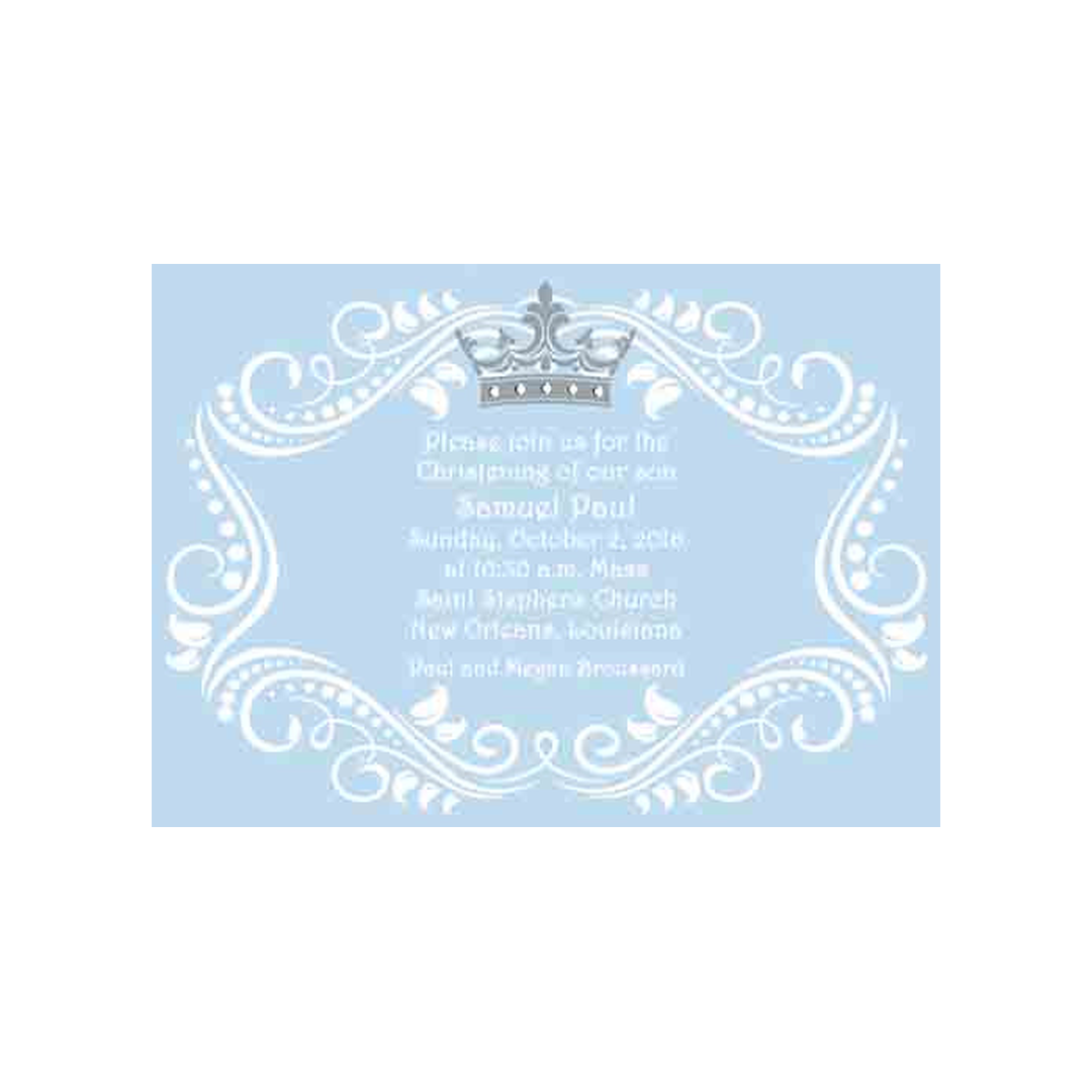 CROWN SWIRLS CUSTOM INVITATION