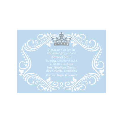 CROWN SWIRLS CUSTOM INVITATION