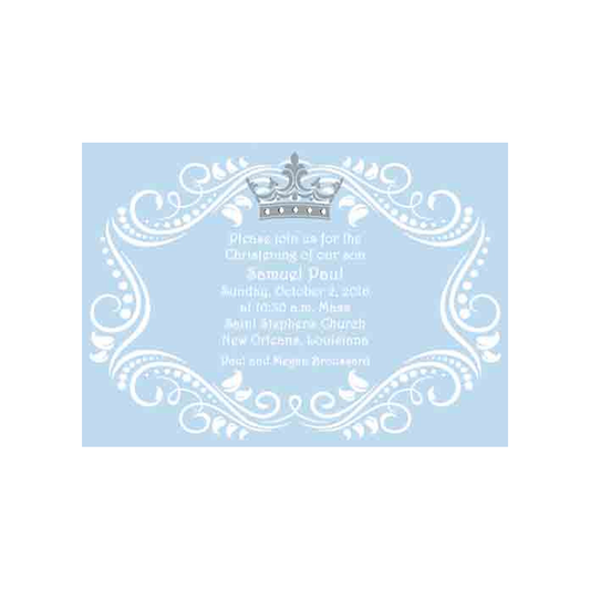 CROWN SWIRLS CUSTOM INVITATION
