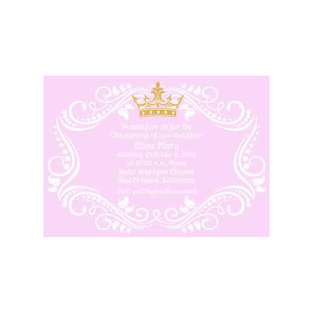 CROWN SWIRLS CUSTOM INVITATION