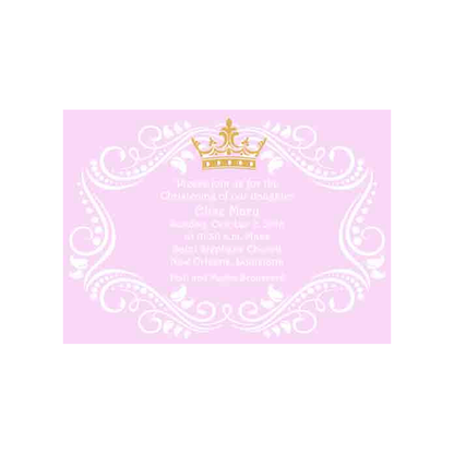 CROWN SWIRLS CUSTOM INVITATION