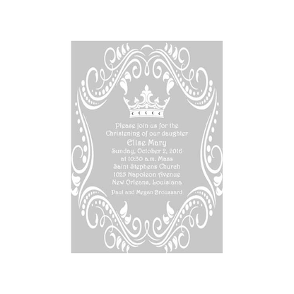 CROWN SWIRLS CUSTOM INVITATION