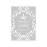 CROWN SWIRLS CUSTOM INVITATION