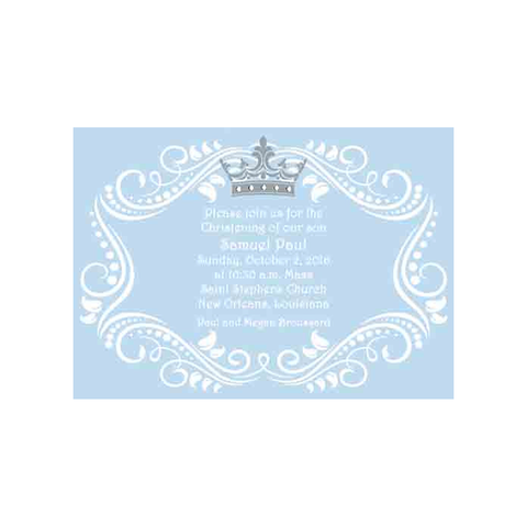 CROWN SWIRLS CUSTOM INVITATION