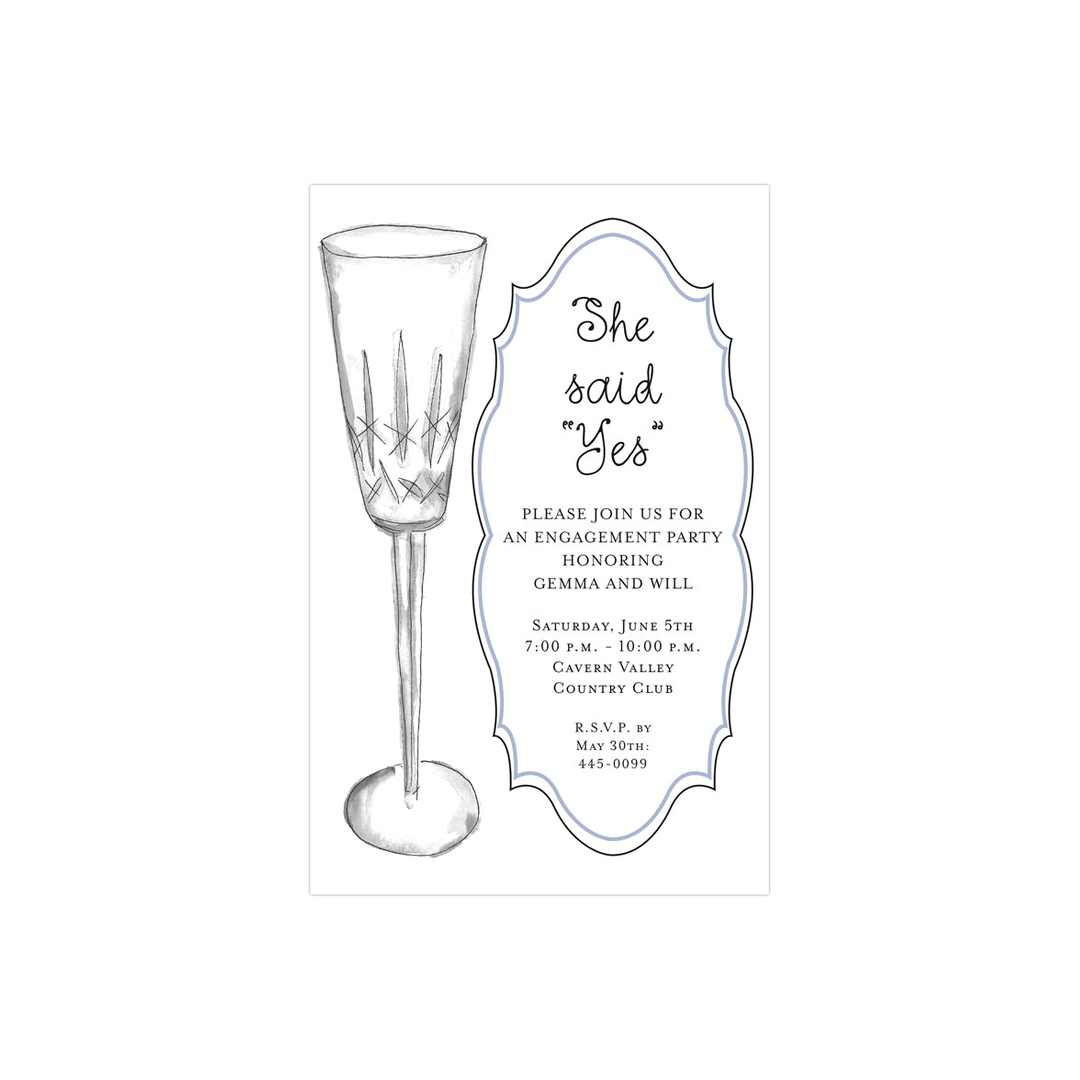 CRYSTAL BUBBLY - BLANK STOCK INVITATION