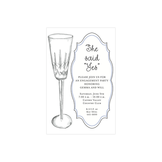 CRYSTAL BUBBLY - BLANK STOCK INVITATION