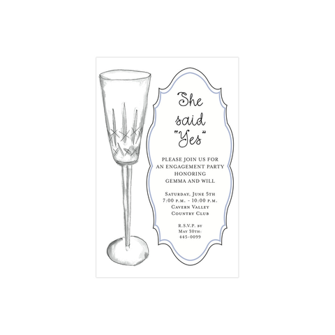 CRYSTAL BUBBLY - BLANK STOCK INVITATION