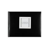 CUSTOMIZABLE BLACK LEATHER GUEST BOOK