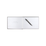 CUSTOMIZABLE BLACK LEATHER GUEST BOOK