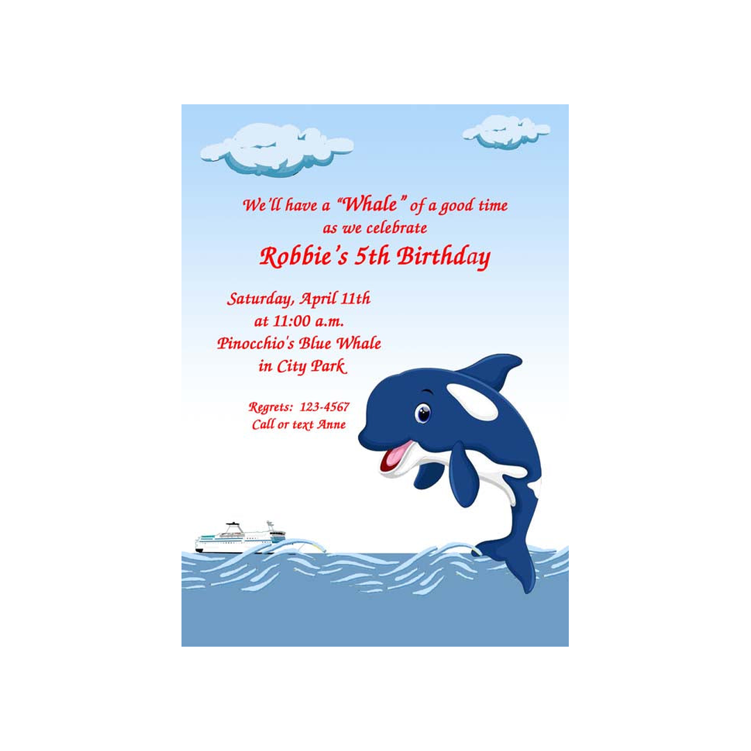 CUTE DOLPHIN CUSTOM INVITATION