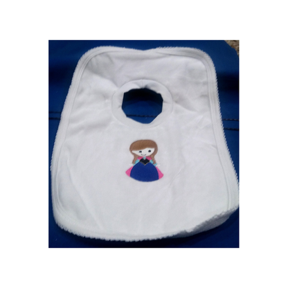 CUTE LITTLE BRUNETTE PULL OVER BIB