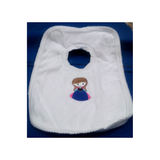 CUTE LITTLE BRUNETTE PULL OVER BIB