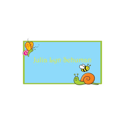 CUTE SNAIL, BEE AND BUTTERFLY PERSONALIZED GIFT OR CALLING CARDS