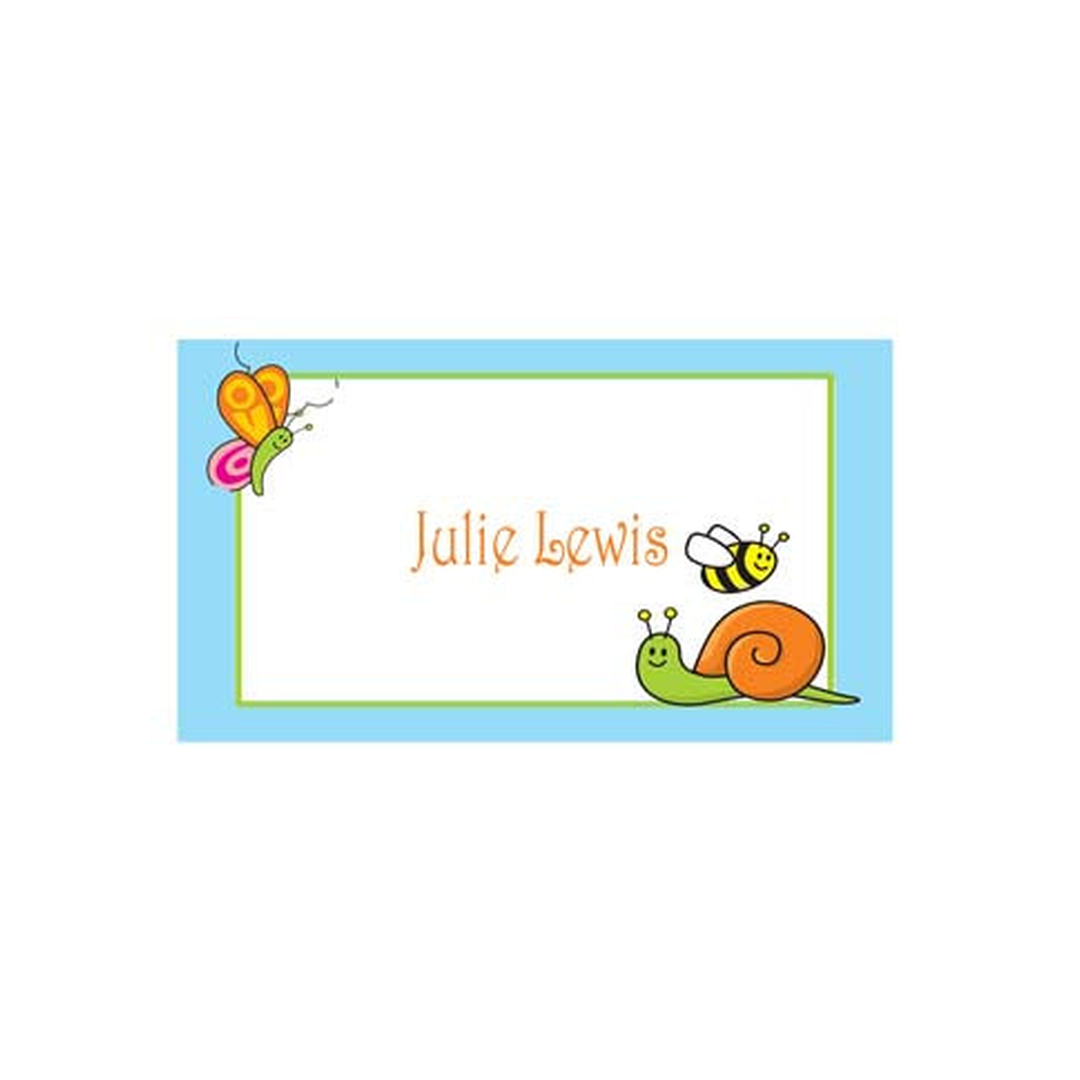 CUTE SNAIL, BEE AND BUTTERFLY PERSONALIZED GIFT OR CALLING CARDS