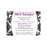 DAMASK BORDER CUSTOM INVITATION