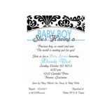 DAMASK BORDER CUSTOM INVITATION