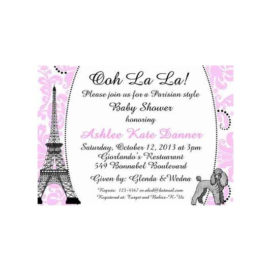 DAMASK PARIS CUSTOM INVITATION
