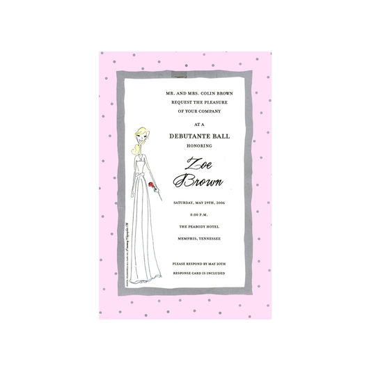 DEBUTANTE GIRL - BLANK STOCK INVITATION