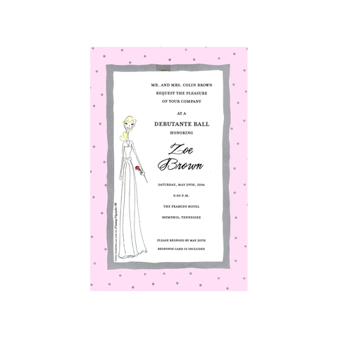 DEBUTANTE GIRL - BLANK STOCK INVITATION
