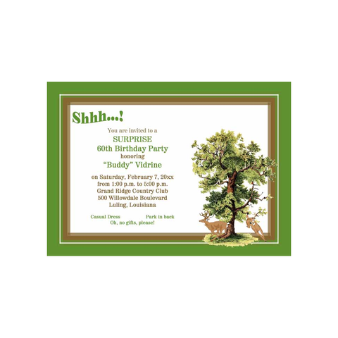 DEER RUNNING CUSTOM INVITATION