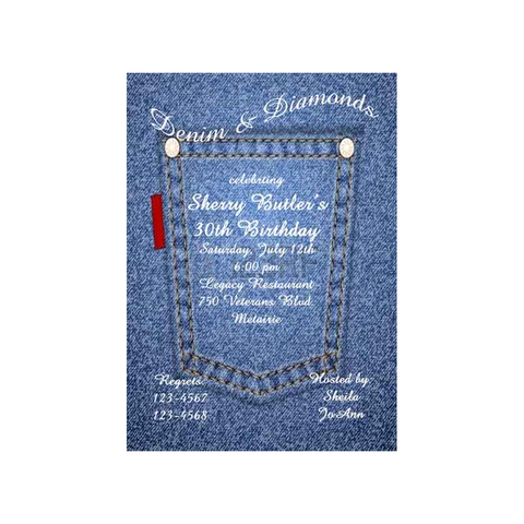 DENIM POCKET CUSTOM INVITATION